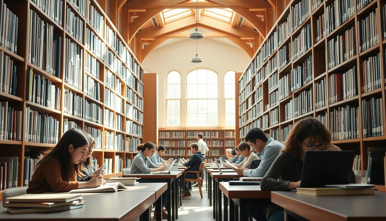 Student using a study guide to organize academic notes